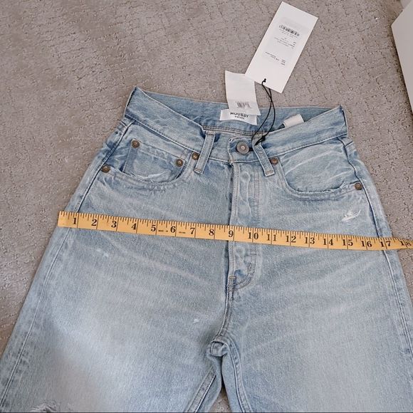 MOUSSY VINTAGE MV Teaneck Wide Straight Jeans size 24” in light/Blue - Picture 12 of 12